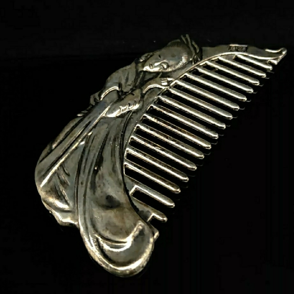 💥SALE 3 for $35💥 Silver Asian Princess Lady Comb